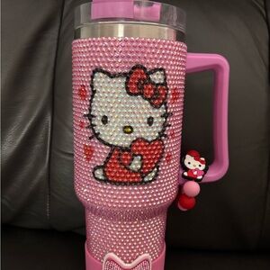 Hello Kitty Pink Rhinestone Water Bottle